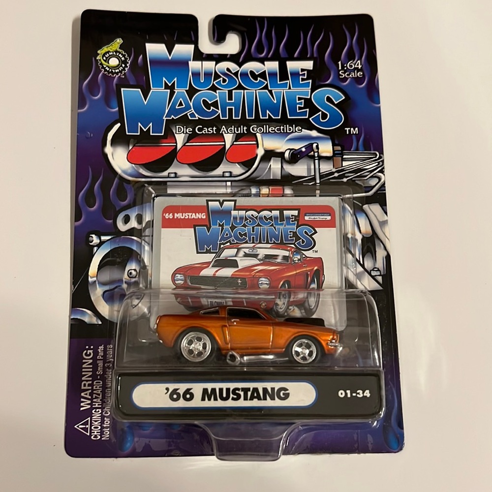 Fun Line Muscle Machines Burnt Orange’66 Mustang. 01-34 Die Cast 1:64 Scale